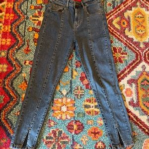 GUESS front split-hem jeans